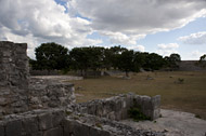 Edifice XXXXIV in Dzibilchaltun's Central Plaza - dzibilchaltun mayan ruins,dzibilchaltun mayan temple,mayan temple pictures,mayan ruins photos